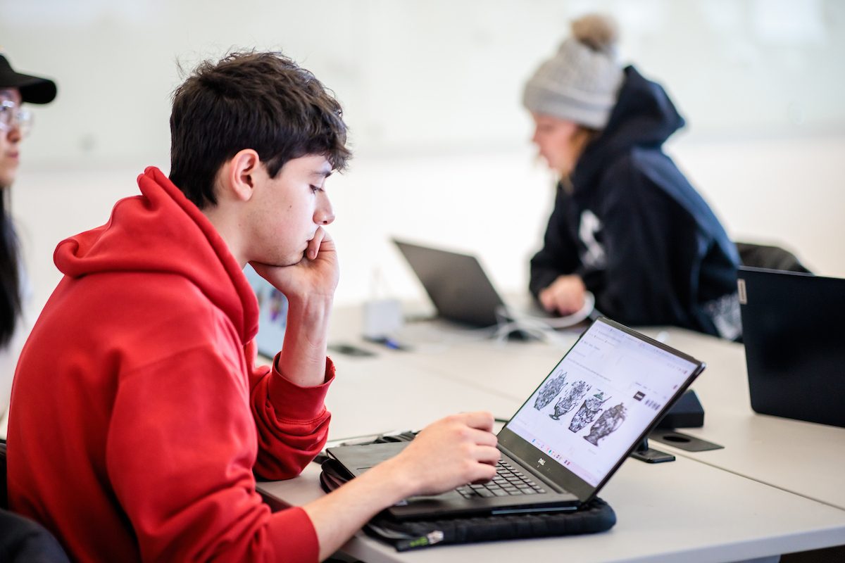 MSU Denver student creates artificial intelligence (AI) art.