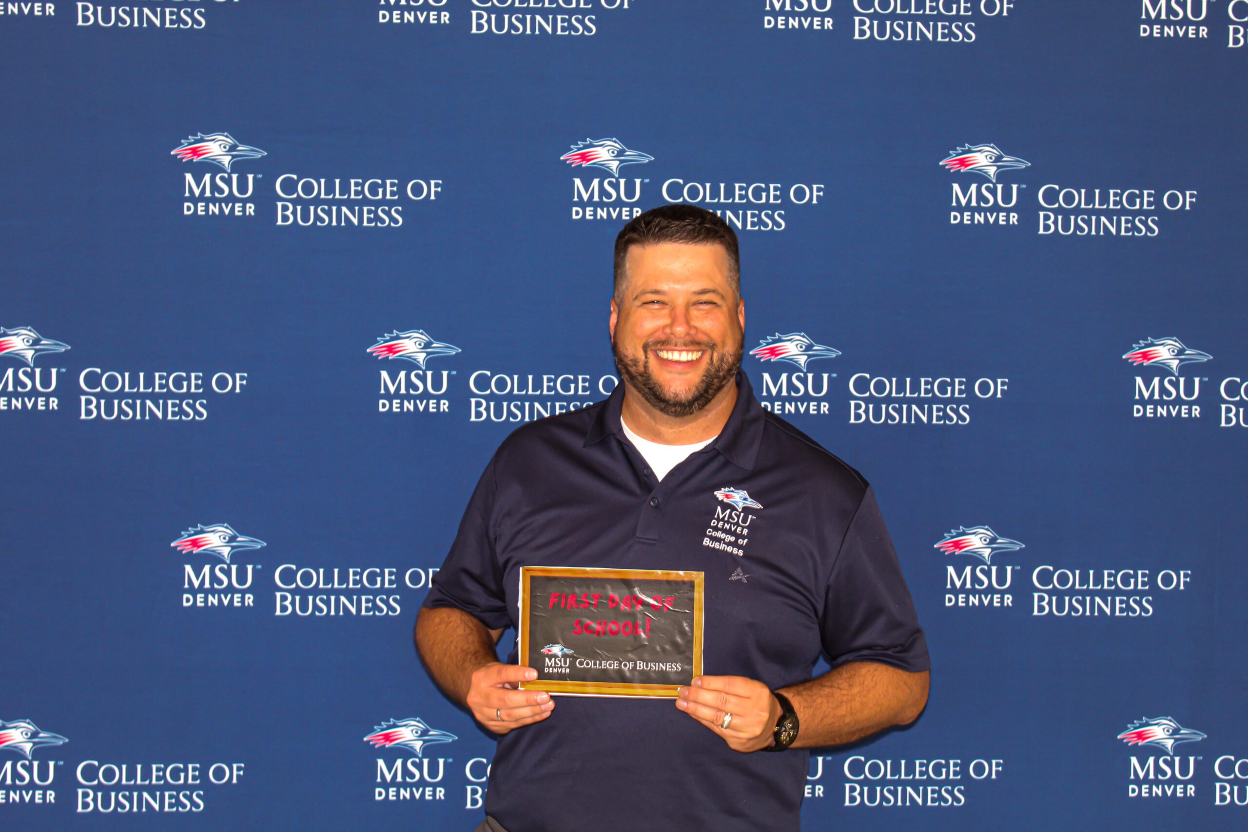 First day of School Picture of Students for the College of Business