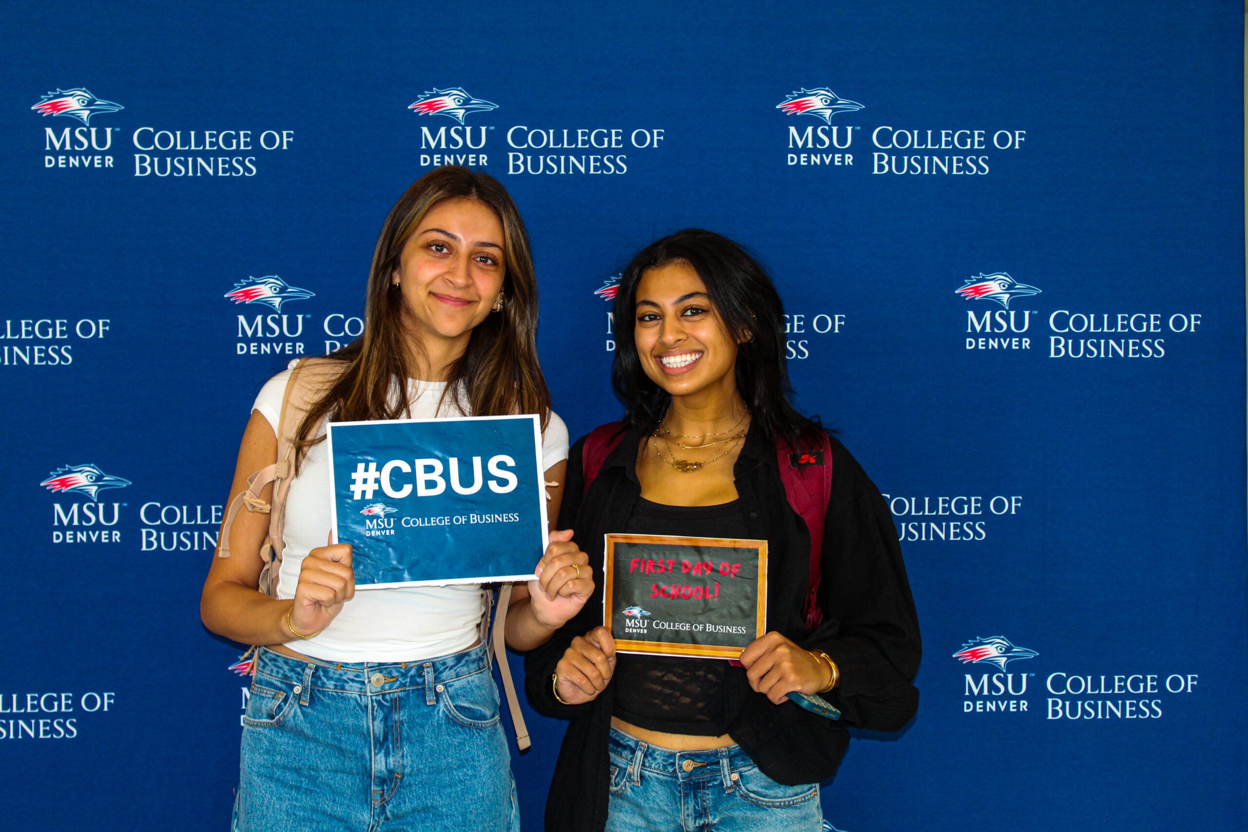 First day of School Picture of Students for the College of Business
