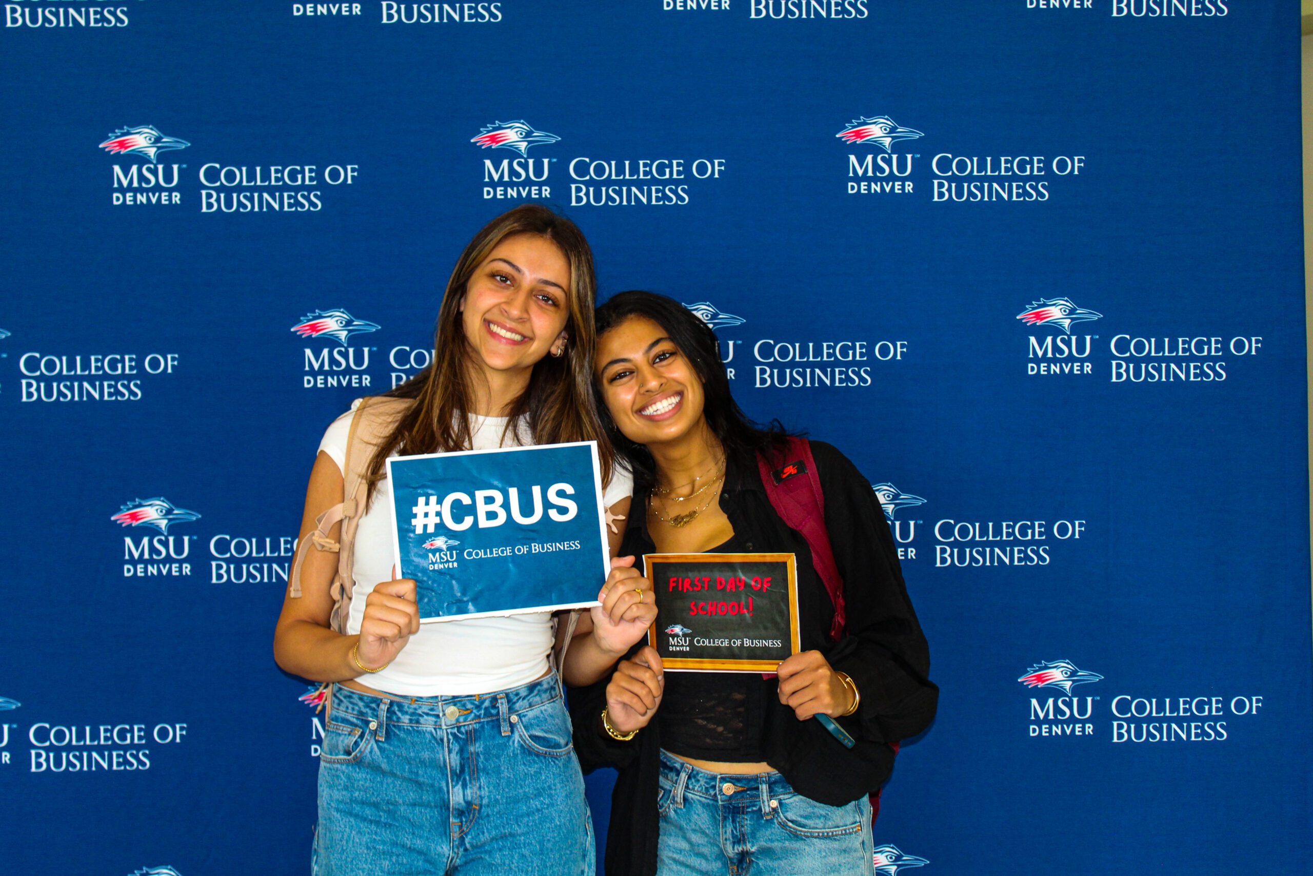 First day of School Picture of Students for the College of Business