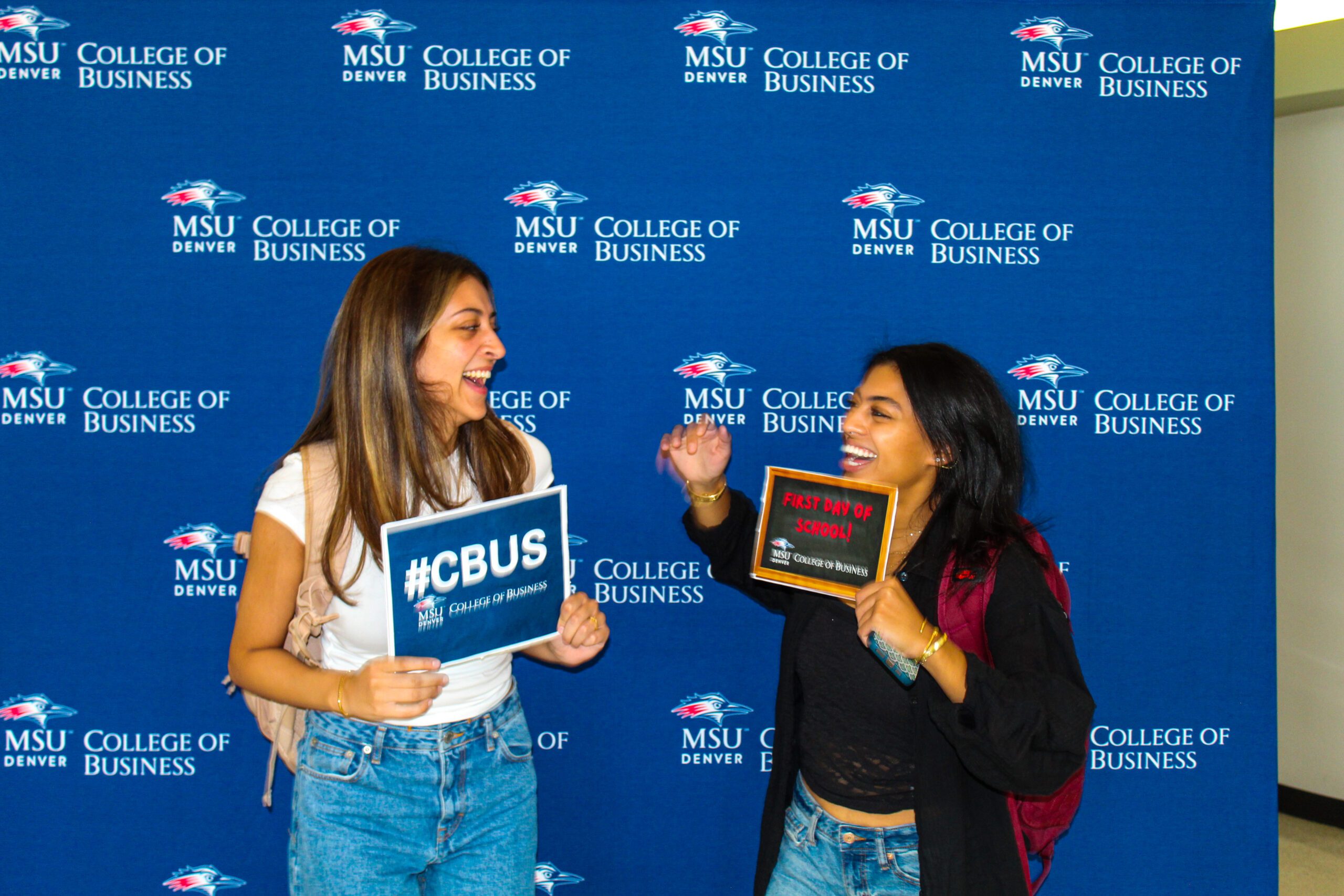 First day of School Picture of Students for the College of Business