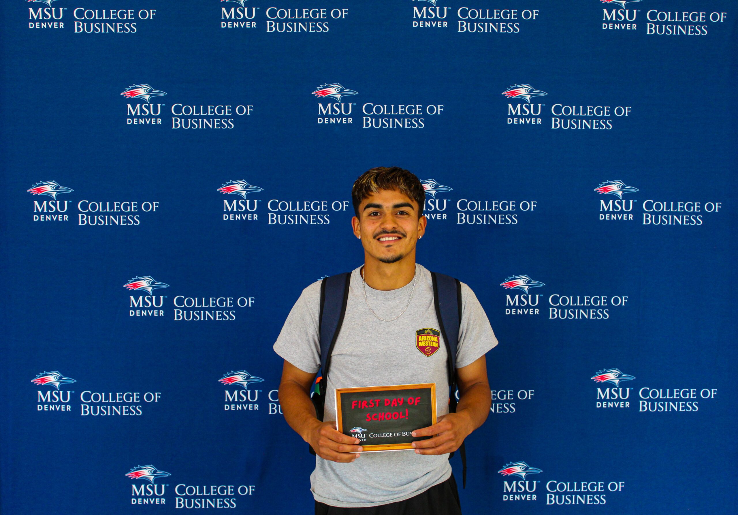 First day of School Picture of Students for the College of Business