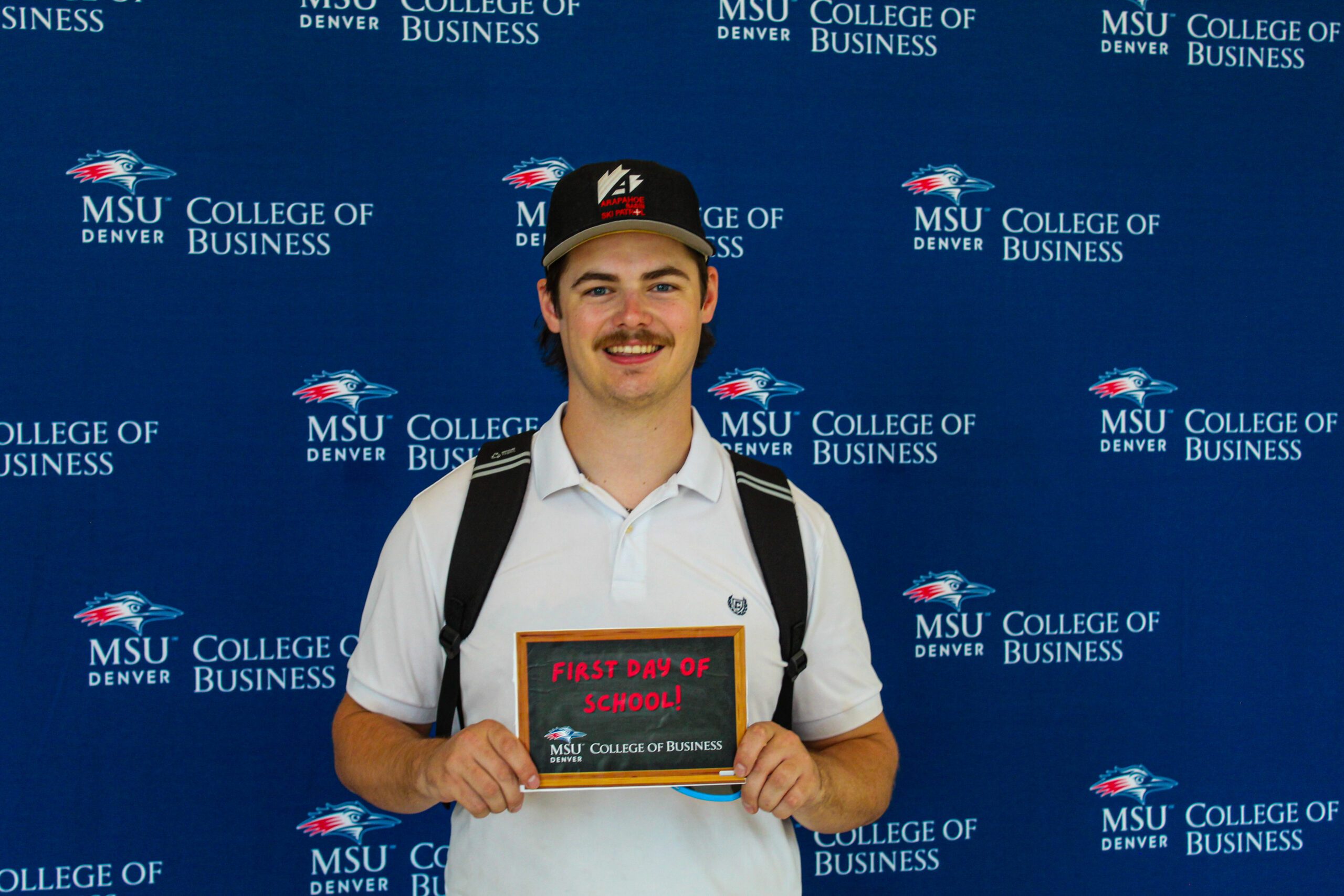 First day of School Picture of Students for the College of Business