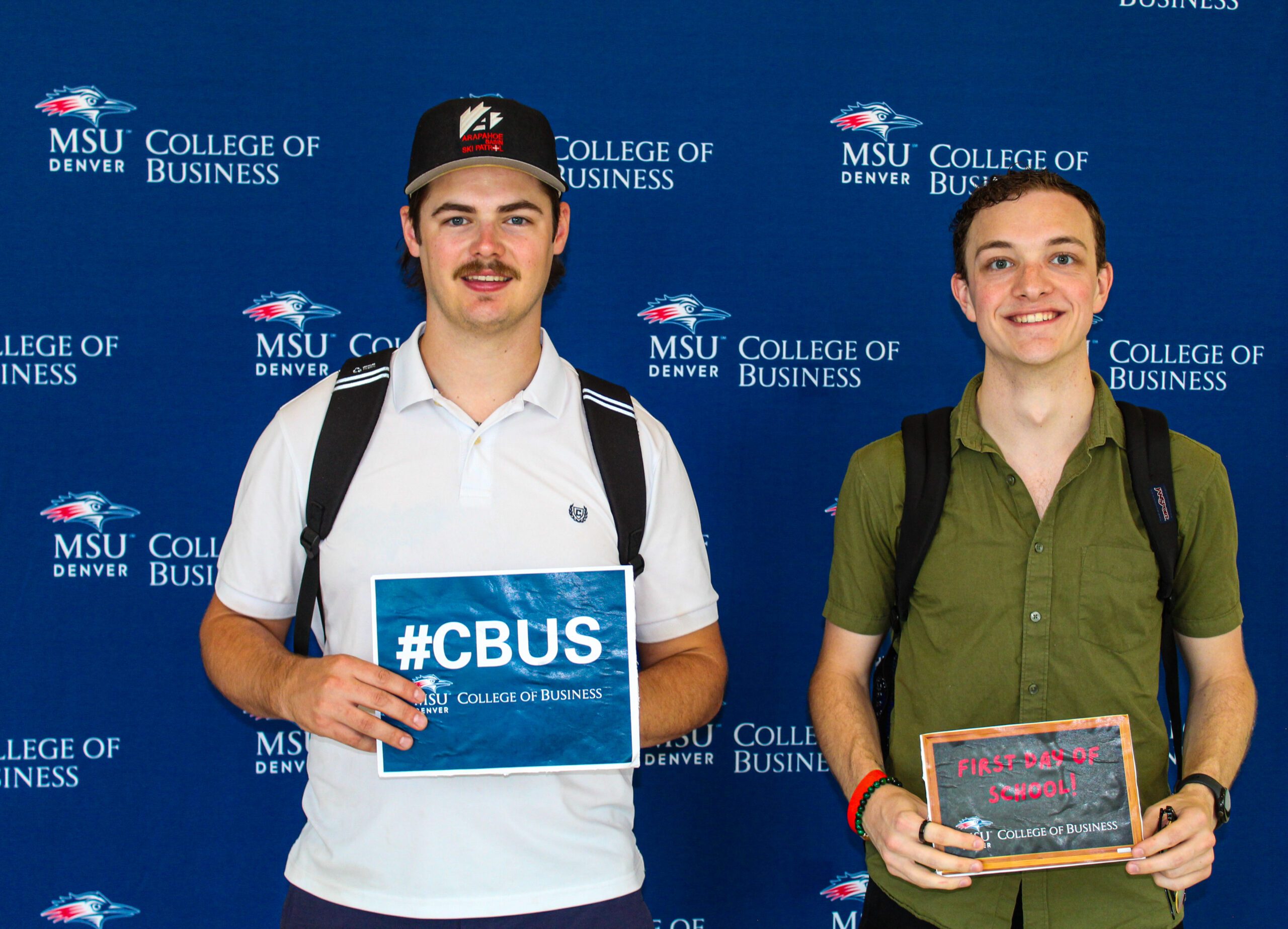First day of School Picture of Students for the College of Business