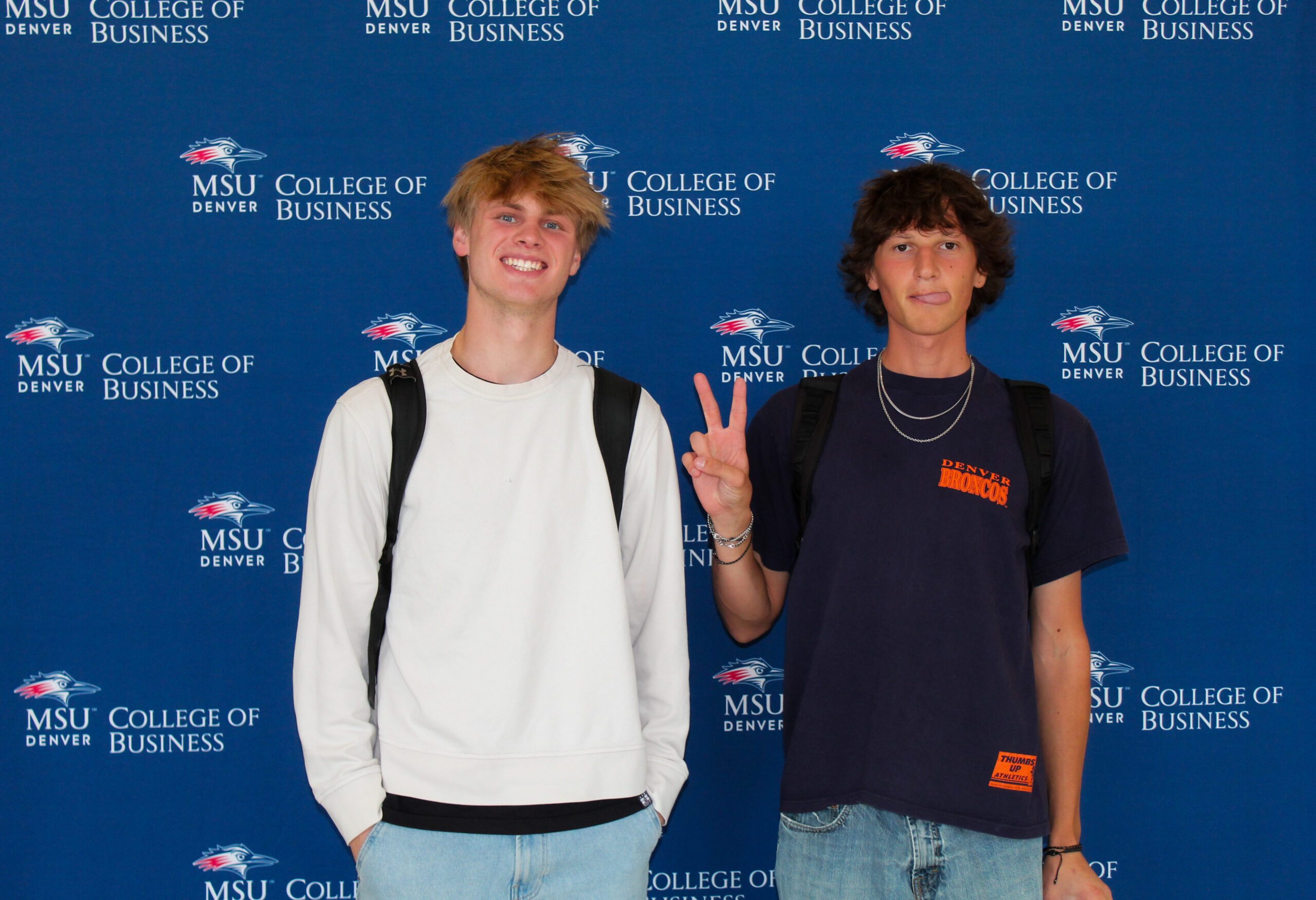 First day of School Picture of Students for the College of Business