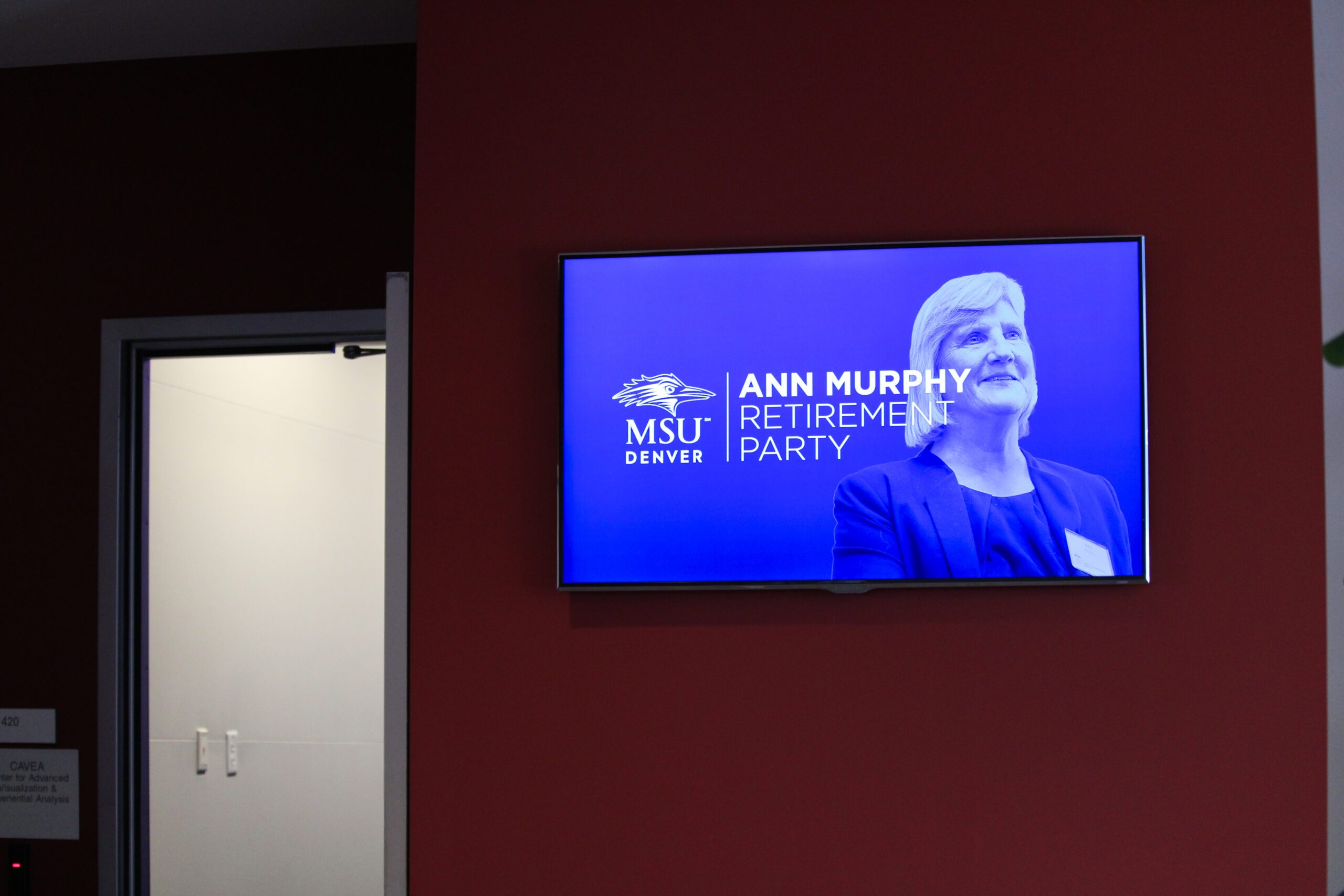 A photo of Ann Murphys retirement party