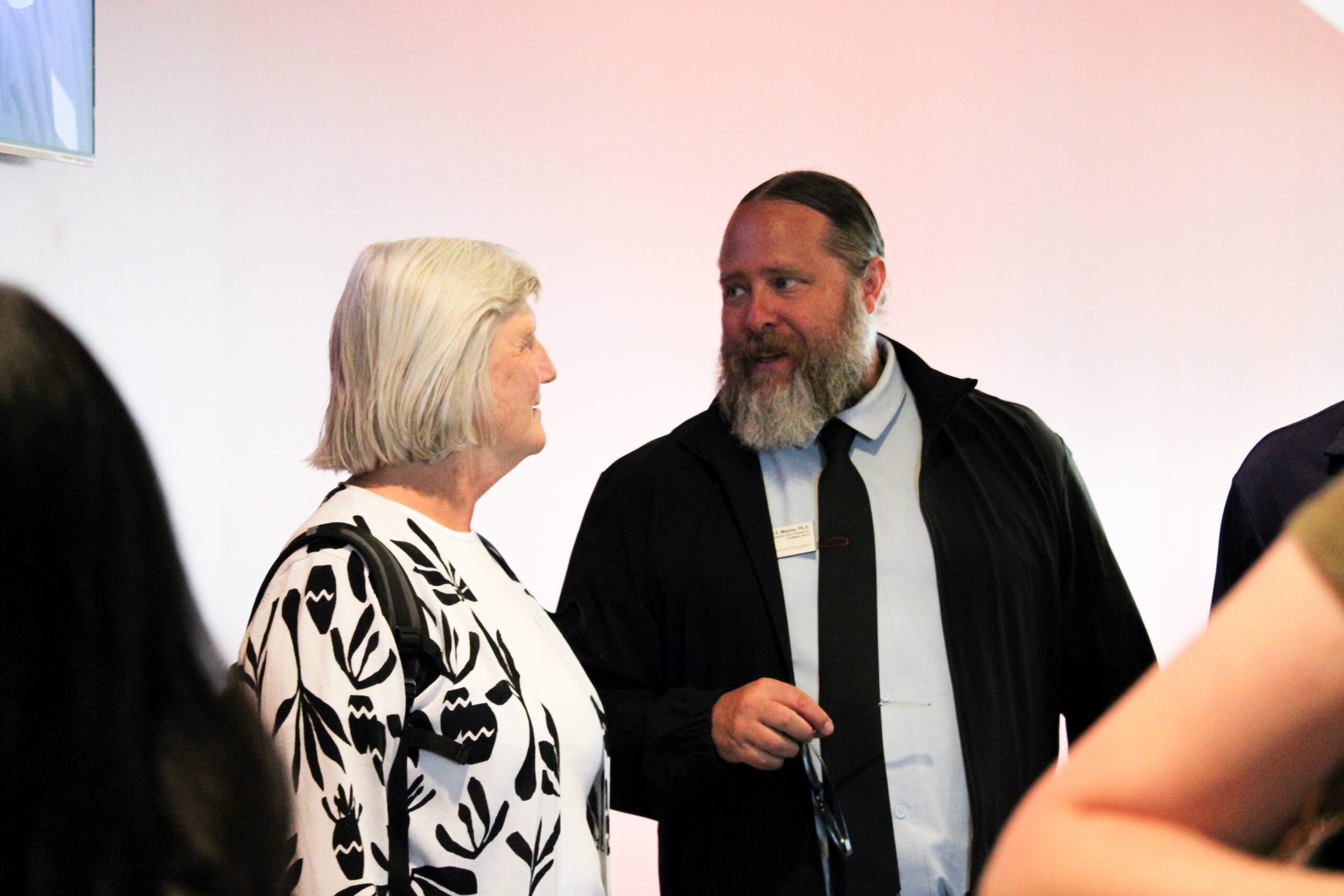photo of Ann Murphy and Matt Makley at Ann Murphys Retirement Party