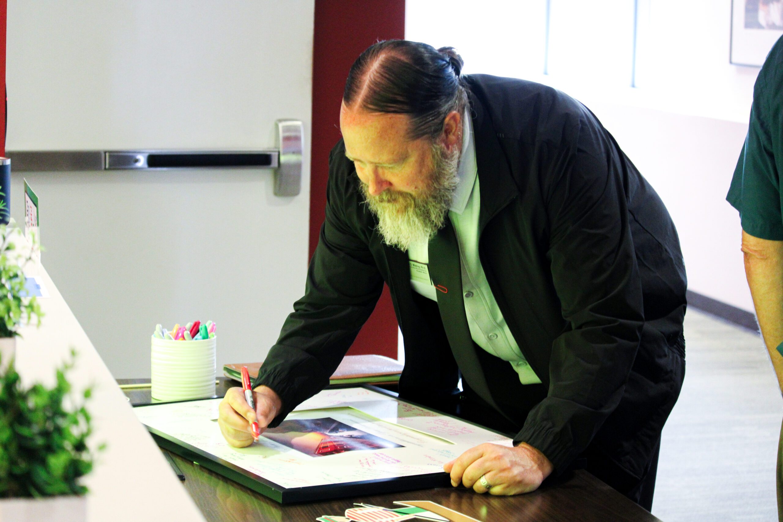 photo of Ann Murphy and Matt Makley at Ann Murphys Retirement Party