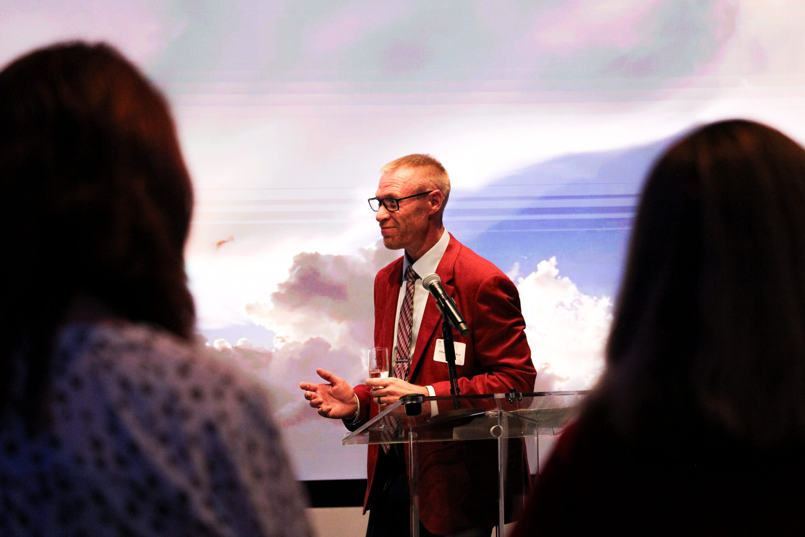 Photo of Ethan Waples at Ann Murphys retirement party