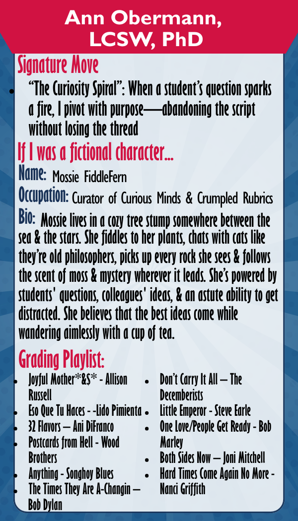 Ann Obermann — Trading card back