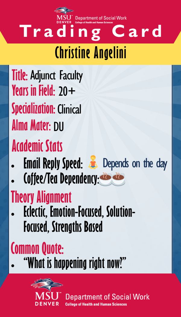 Christine Angelini — Trading card front