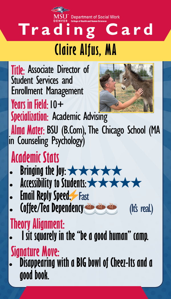 Claire Alfus — Trading card front
