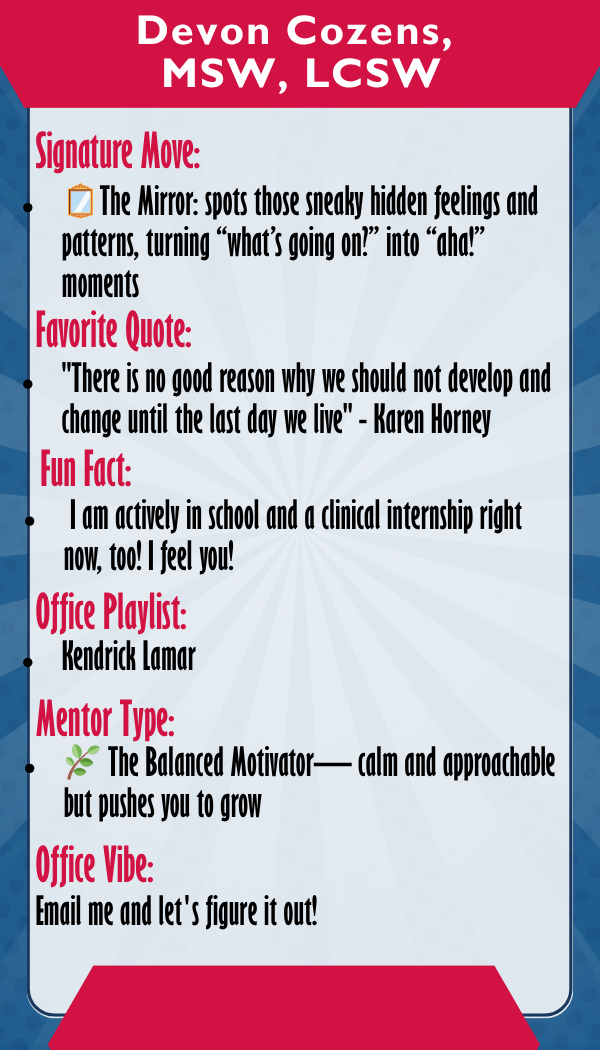 Devon Cozens — Trading card back