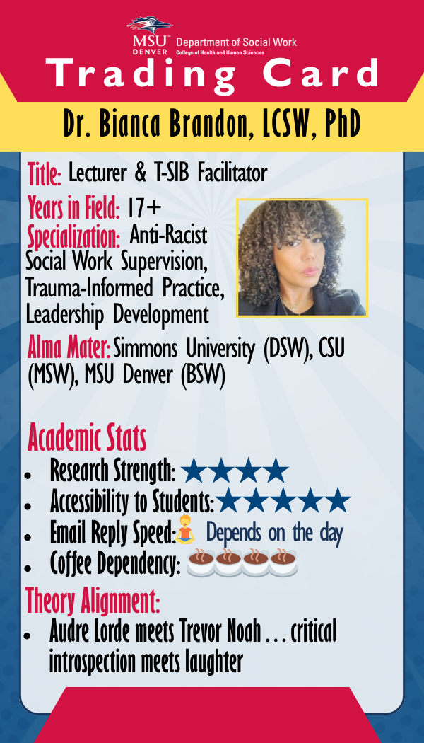 Dr. Bianca Brandon — Trading card front