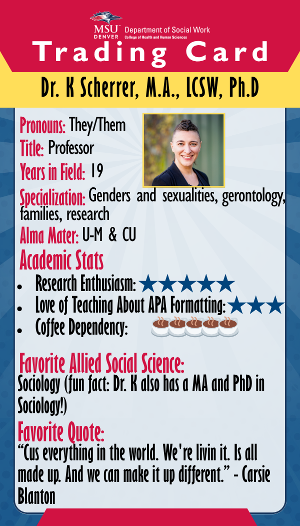 Dr. K Scheerer — Trading card front
