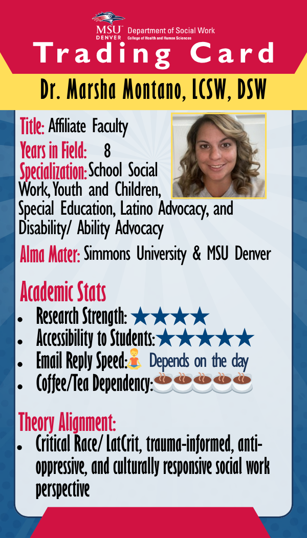 Dr. Marsha Montaro — Trading card front