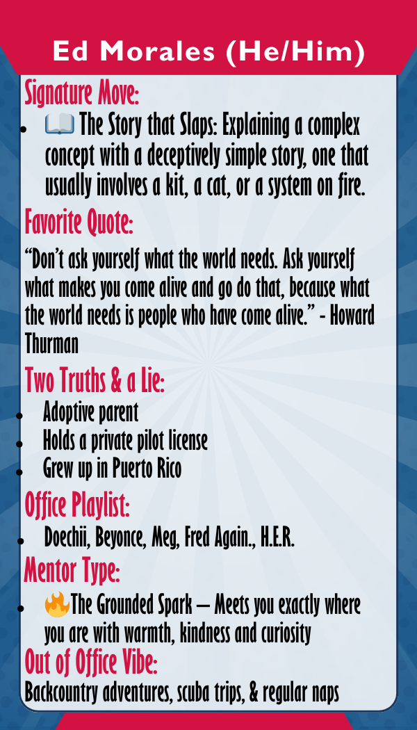 Ed Morales — Trading card back