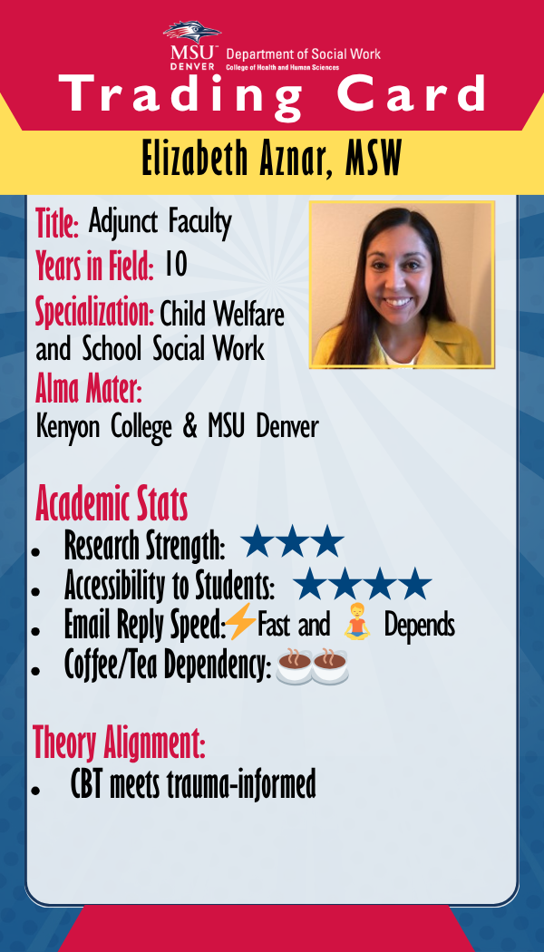 Elizabeth Aznar — Trading card front