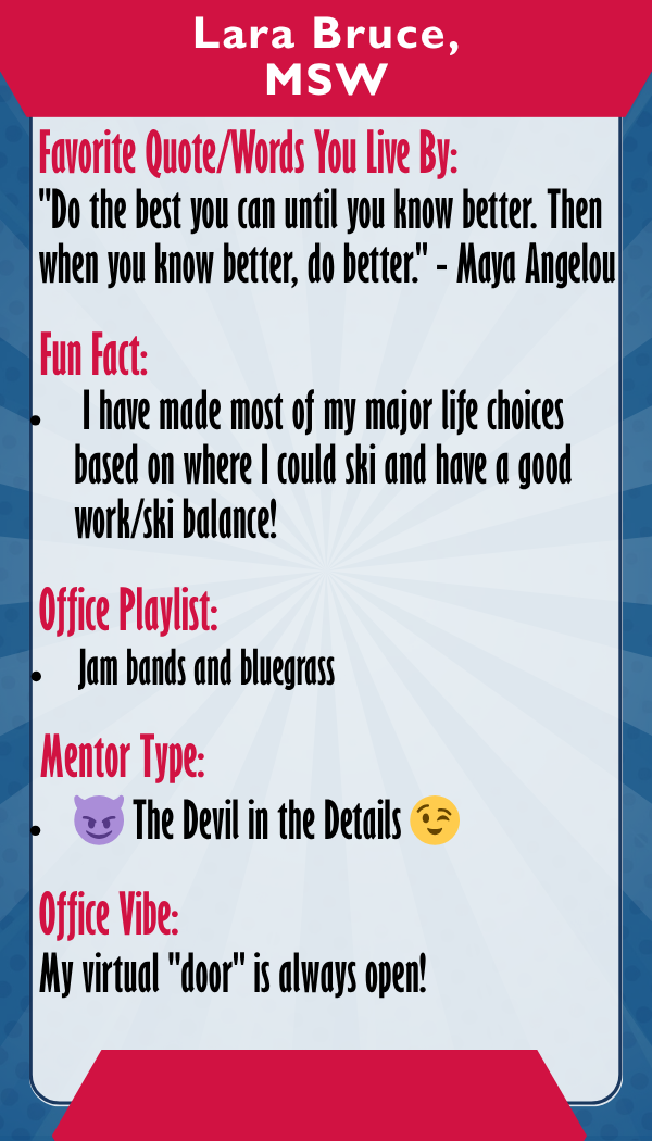 Lara Bruce — Trading card back