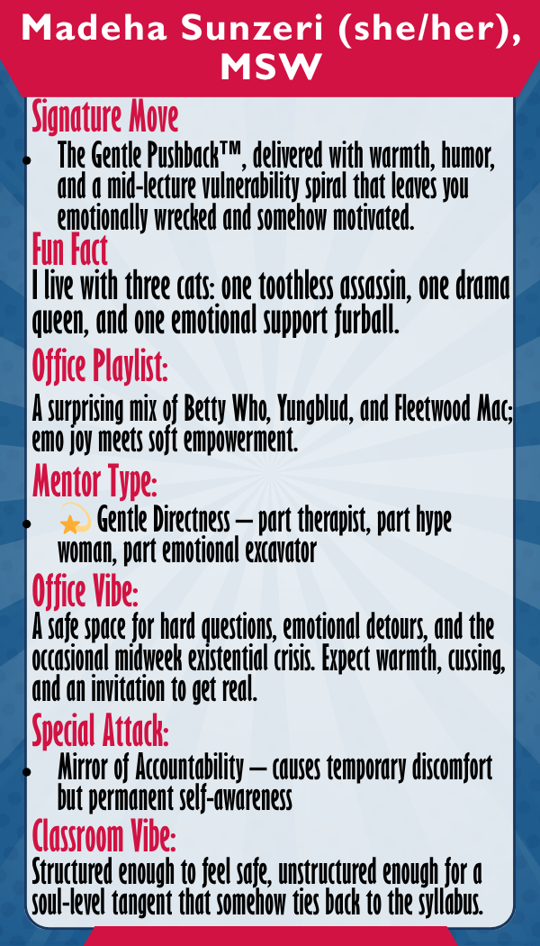 Madeha Sunzeri — Trading card back