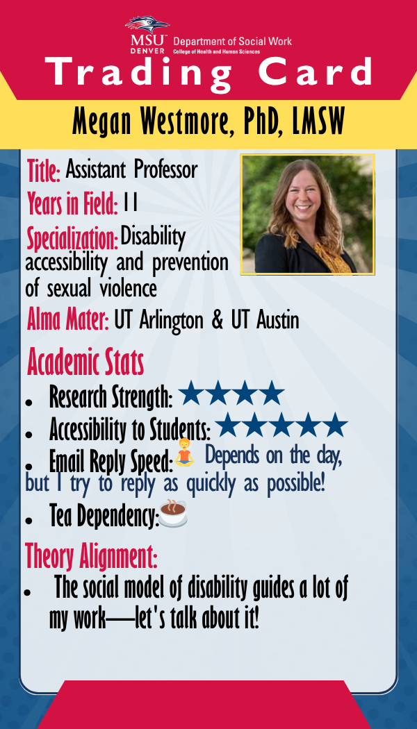 Megan Westmore — Trading card front