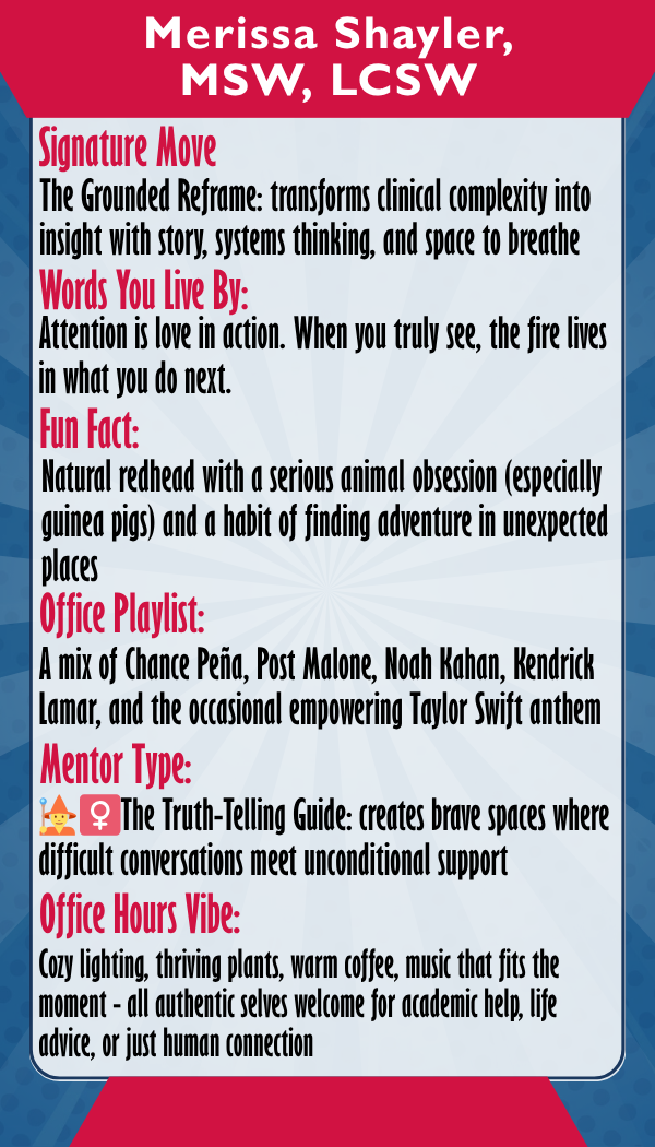 Merissa Shayler — Trading card back