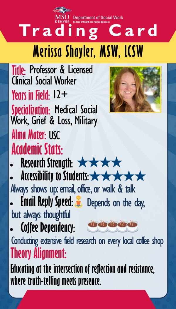 Merissa Shayler — Trading card front