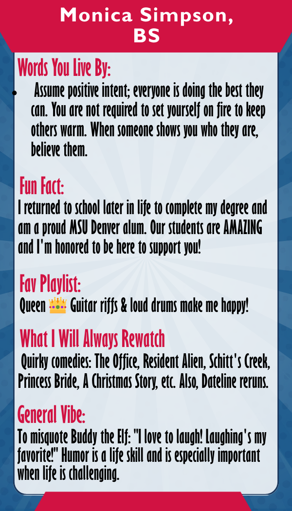 Monica Simpson — Trading card back