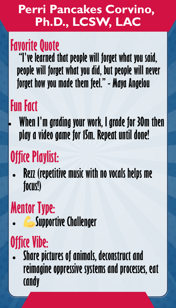 Perri Corvino — Trading card back