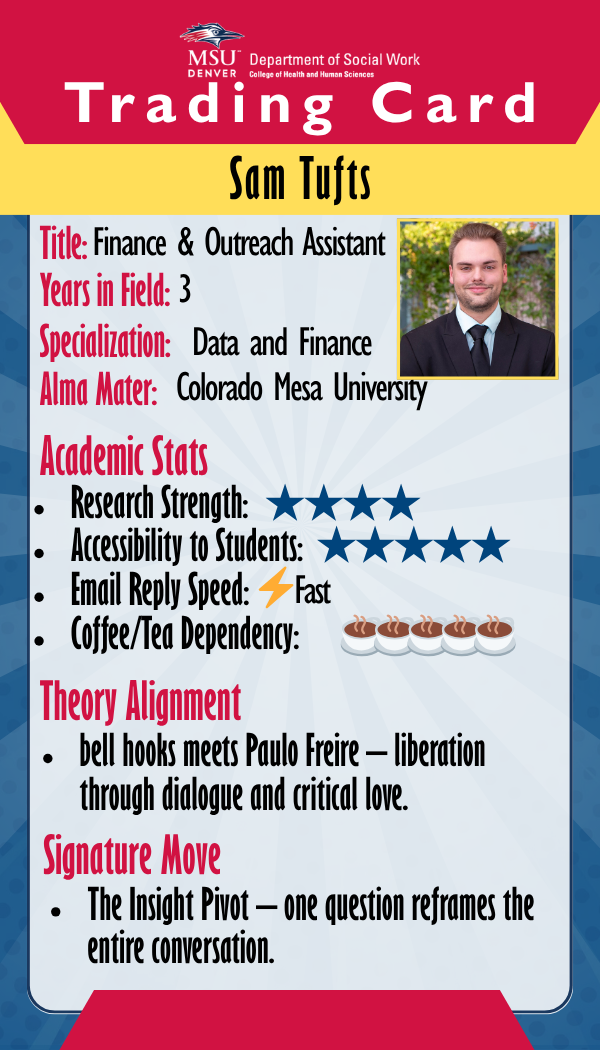 Sam Tufts — Trading card front