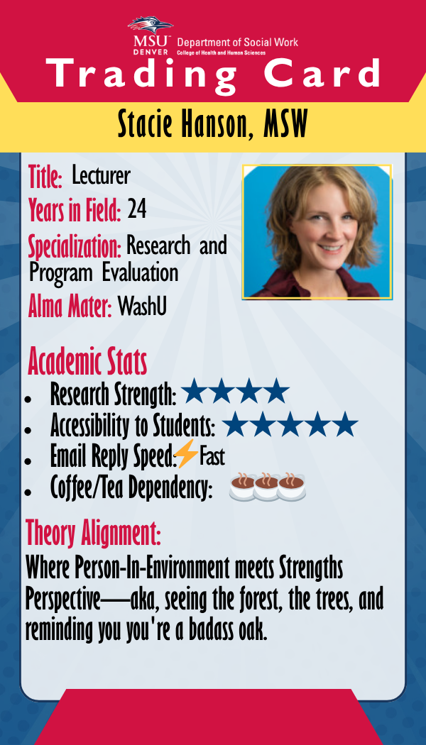Stacie Hanson — Trading card front