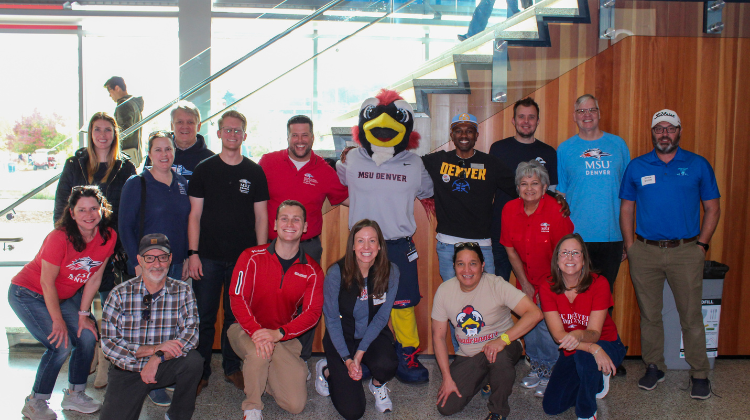 A photo of College of Business Faculty and Staff at Open House