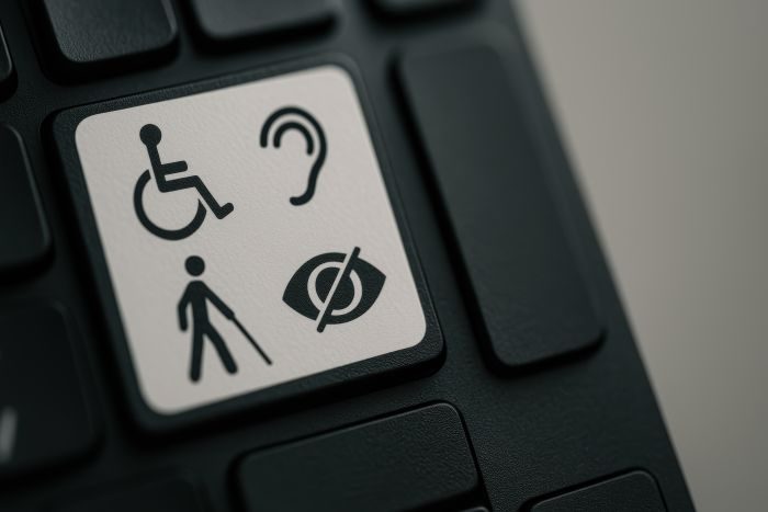 Accessibility symbols on a keyboard