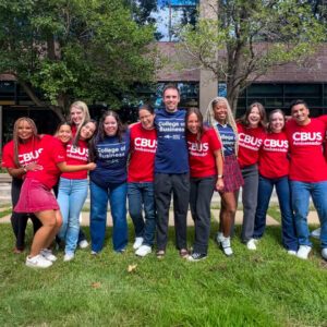 CBUS Student Ambassadors standing in a line