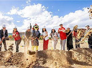 MSU Denver leaders break ground on the first on-campus student housing building, Summit House, scheduled to open in 2027.