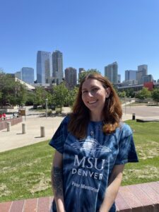 Photo of Juliet in front of Auraria campus