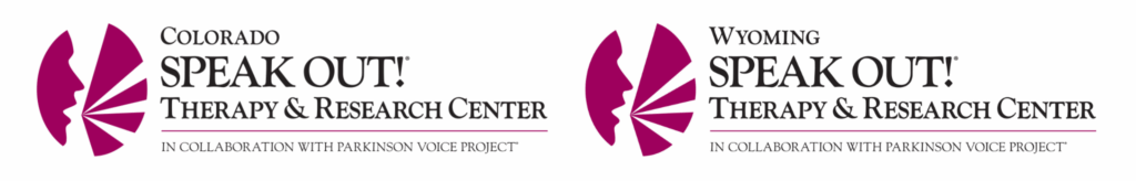 Colorado & Wyoming SPEAK OUT! Therapy & Research Center in Collaboration with Parkinson Voice Project logo
