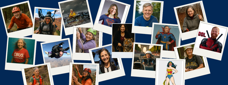 A collage of photos from the college of Business. these are AI photos of CBUS Faculty and Staff