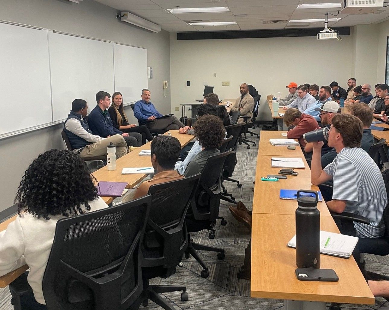 A group of students in a classroom