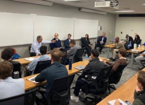 A group of students in a classroom
