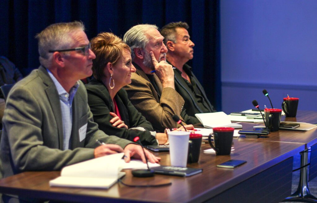 judges for the business pitch competition 