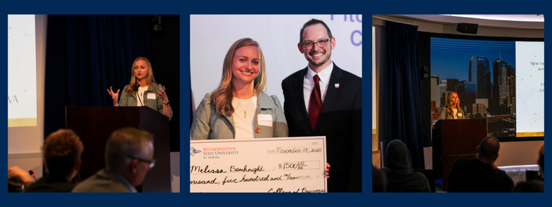 Meliisa Bauknight second place winner for business and poster competition 