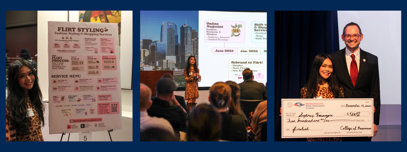 Finalist for the business pitch competition, Sydney Vianzon