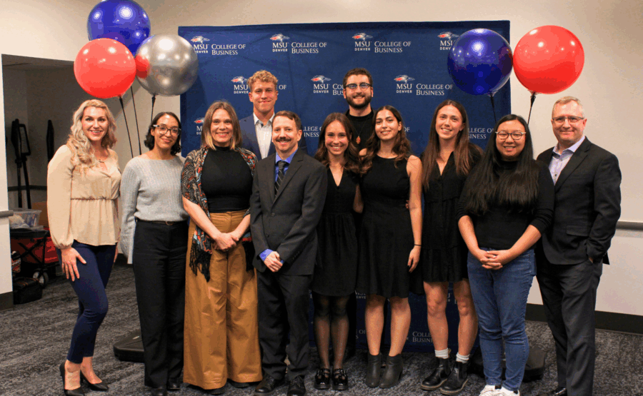 a group photo of all of the Outstanding Students for the College of Business fall 2025