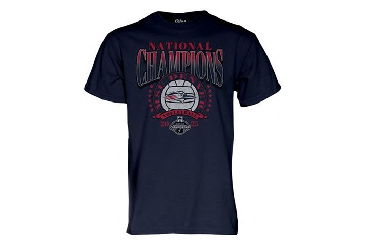 Retro Navy MSU Denver Shirt with National Champions in the front