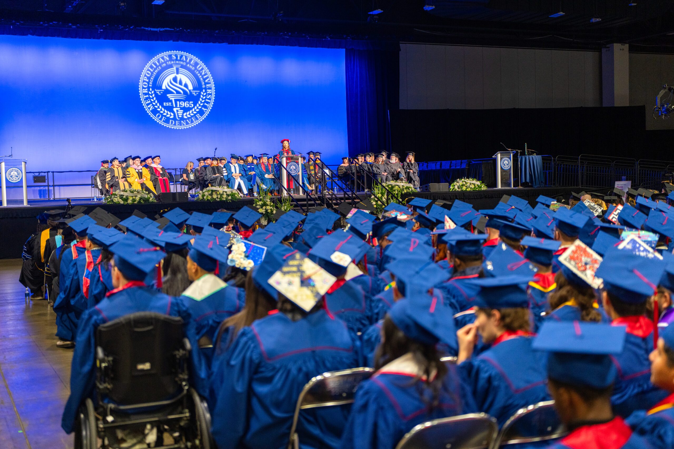 President Janine Davidson addresses the fall 2025 graduating class.