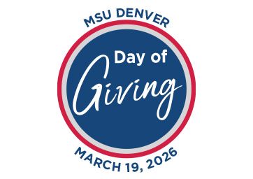 MSU Denver Day of Giving logo. March 19, 2026