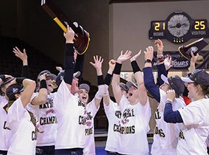 MSU Denver Volleyball celebrates its first national championship, following at 3-1 victory over Concordia-St. Paul on Dec. 13, 2025.