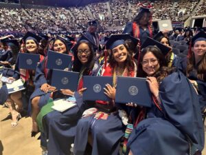 Public HEalth Students at graduation wearing regalia