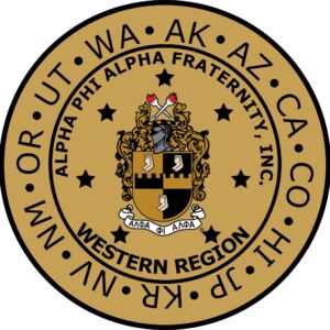 black and gold logo that says 